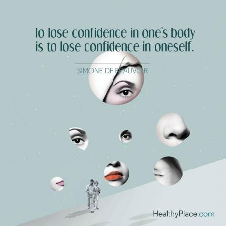 Citazione dei disturbi alimentari - Perdere la fiducia nel proprio corpo è perdere la fiducia in se stessi.