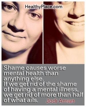 Citazione dello stigma di Jodi Aman - La vergogna causa una salute mentale peggiore di ogni altra cosa. Se ci liberiamo della vergogna di avere una malattia mentale, ci liberiamo di oltre la metà di ciò che affligge.