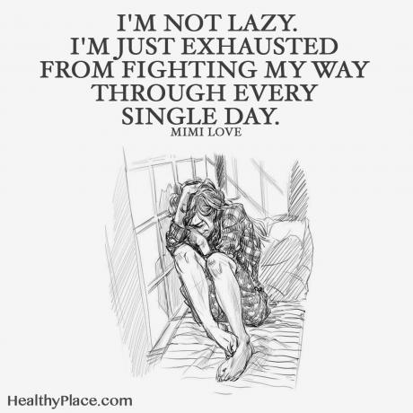 Citazione sullo stigma della salute mentale - Non sono pigro. Sono solo esausto per aver combattuto ogni giorno.