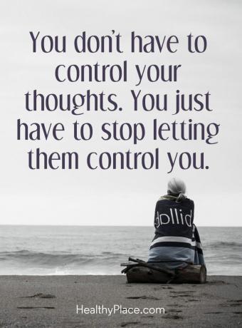 Citazione sulla salute mentale - Non devi controllare i tuoi pensieri. Devi solo smettere di lasciarti controllare.