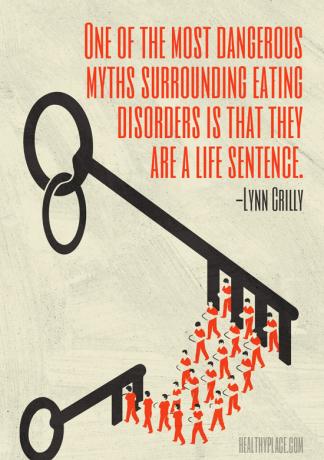Citazione sui disturbi alimentari - Uno dei miti più pericolosi che circondano i disturbi alimentari è che sono un ergastolo.