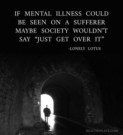 Citazione sullo stigma della salute mentale - Se una malattia mentale potesse essere vista su un malato forse la società non direbbe di superarla.