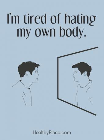Citazione su disturbi alimentari - Sono stanco di odiare il mio stesso corpo.