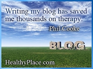 Preziosa citazione sulla malattia mentale - Scrivere il mio blog mi ha risparmiato migliaia in terapia.