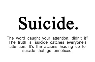 Il suicidio e l'egoismo sono pensati per andare insieme. Ma le malattie mentali mentono alle persone, facendole pensare che il suicidio sia un'opzione. Il suicidio non è egoista. Leggi questo