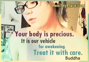 Preziosa citazione sui disturbi alimentari - Il tuo corpo è prezioso. È il nostro veicolo per il risveglio. Trattalo con cura.
