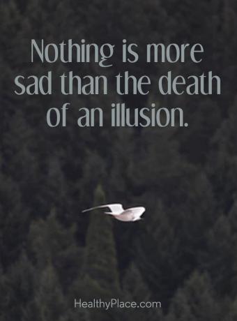 Citazione della depressione - Niente è più triste della morte di un'illusione.