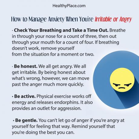 Un poster da condividere sull'essere arrabbiato, irritabile e ansioso