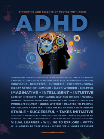 Manifesti per aumentare l'autostima per bambini, interpolazioni e adolescenti con ADHD